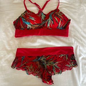 Victoria Secrete Pink lace set